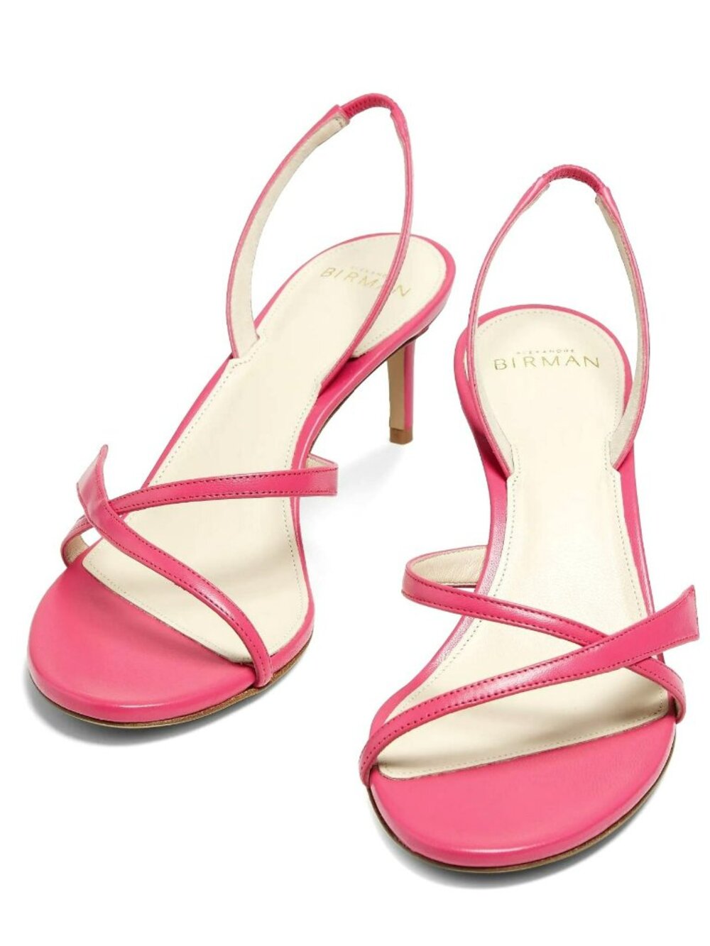 Alexandre Birman Tita Pink Leather Slingback  Dess Sandals Size 37.5 US 7.5